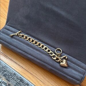 Juicy Couture Gold Heart Charm Bracelet